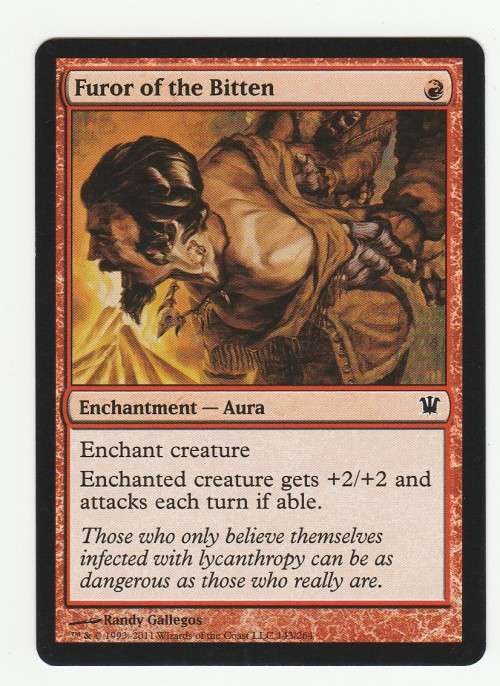 Magic the Gathering 1993 - 2011 (NM) - Furror of the Bitten - Common - Innistrad