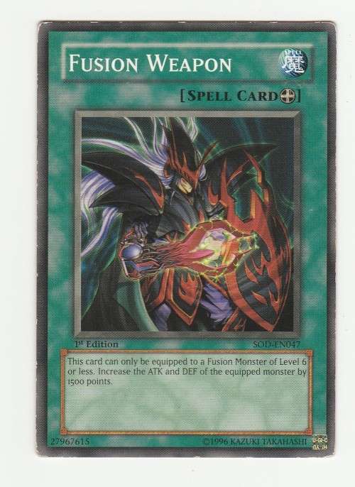 Yu-Gi-Oh! - Fusion Weapon - Soul of the Duelist - First Edition - (SOD-EN047) - Short Print