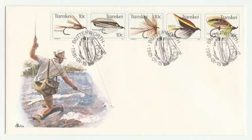 1981 Transkei Fishing Flies Crafted in Transkei FDC 1.21 Starting Tan nymph