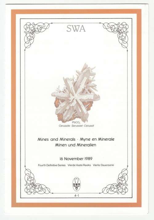 1989 South-West Africa Mines & Minerals 4th Definitive Series FDC 4.1
