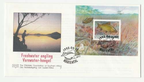 1992 Namibia Fresh Water Angling The Philatelic Foundation of Southern Africa Miniature Sheet