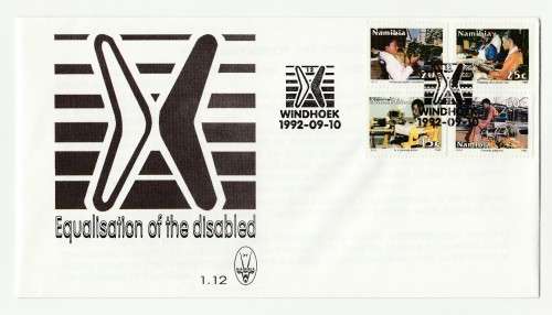1992 Namibia Equalisation of the Disabled FDC 1.12