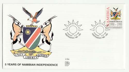 1995 Namibia 5 Years of Namibian Independence FDC 2.8a