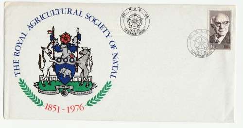 1976 RSA The Royal Agricultural Society of Natal Commemorative Cover