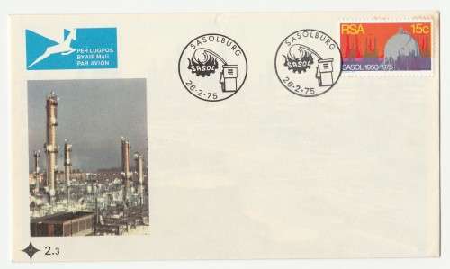 1975 RSA Sasol`s Quarter-Century Celebration FDC 2.3