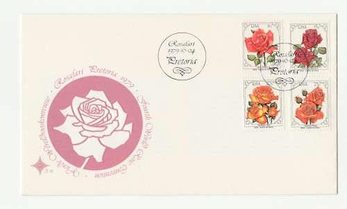 1979 RSA Fourth World Rose Convention FDC 3.18, Mini Sheet & FDC S4 Set