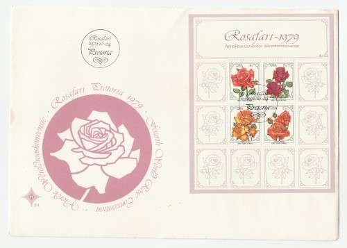 1979 RSA Fourth World Rose Convention FDC 3.18, Mini Sheet & FDC S4 Set