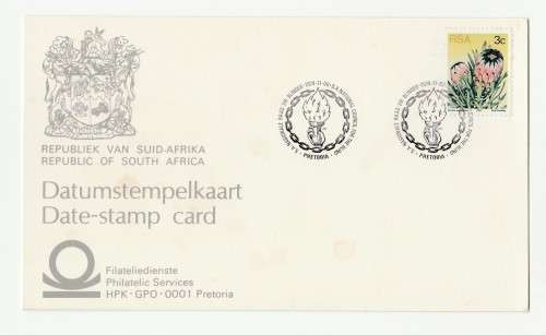 1979 RSA SA National Council for the Blind Date-stamp Card