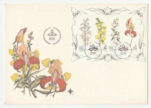 1981 RSA 10th World orchid Conference FDC 3.31, Mini Sheet & FDC S8 Set