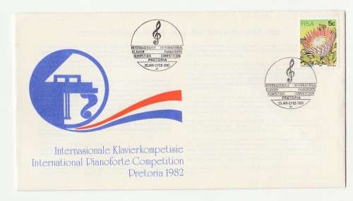1982 RSA International Pianoforte Compitition Commemorative Cover & Date-stamp Card Set