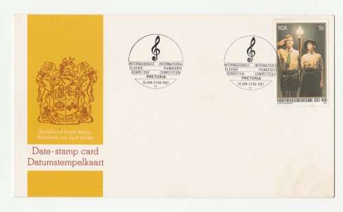 1982 RSA International Pianoforte Compitition Commemorative Cover & Date-stamp Card Set