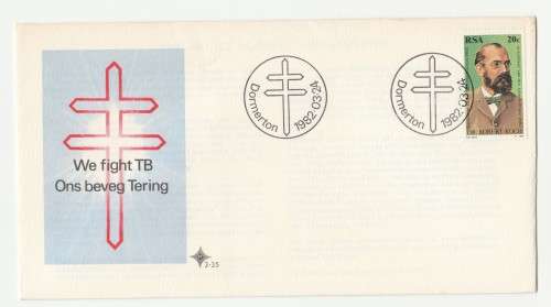 1982 RSA The Battle against Tuberculosis FDC 3.35 and Block Set