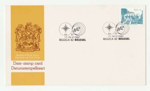 1982 RSA Belgica 82 Brussel Date-stamp Card