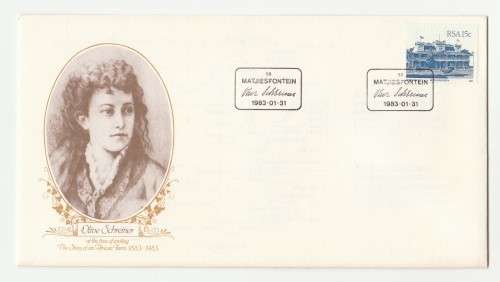 1983 RSA Olive Schreiner Matjiesfontein Commemorative Cover & Date-stamp Card Set