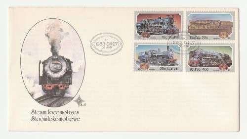 1983 RSA Steam Locomotives FDC 4.4 & Postcard Set