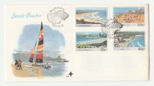 1983 RSA Tourism : South African Beaches FDC 4.6 and S11 and Blocks Set