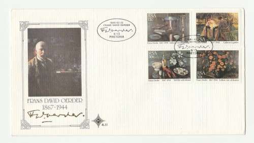 1985 RSA Frans David Oerder FDC 4.11 & S13 Set