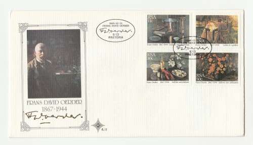 1985 RSA Frans David Oerder FDC 4.11 & S13 Set