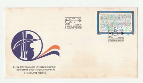 1988 RSA 1st International String Competition Commemorative Cover