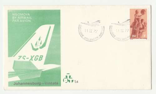 1977 Transkei Johannesburg - Umtata Transkei Airways Flight FDC 1.4