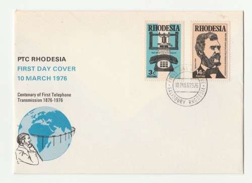 1976 Rhodesia Centenary of First Telephone Transmission FDC