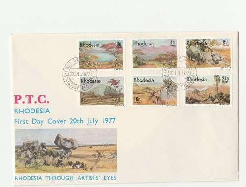 1977 Rhodesia Through Artists` Eyes FDC