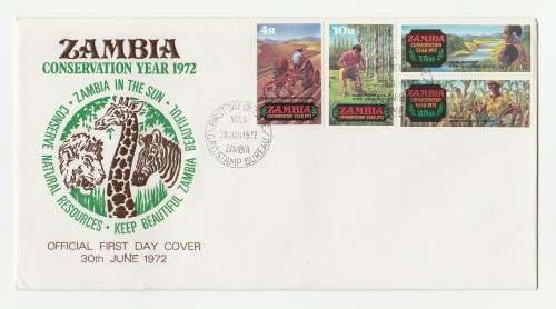 1972 Zambia Conservation Year FDC