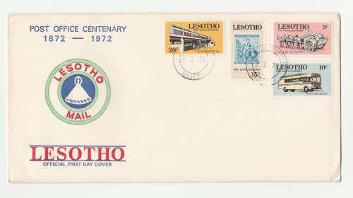 1972 Lesotho Post Office Centenary FDC