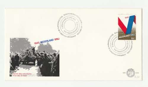 1970 Nederland 1945 Nederland Vrij (Liberation of Netherlands) FDC 105