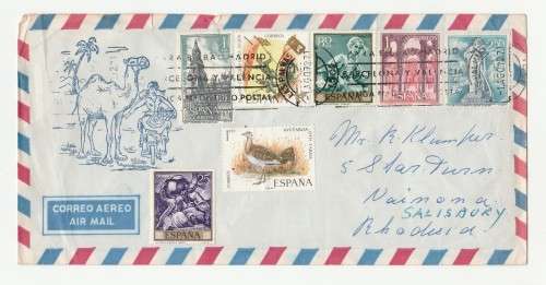 1971 Espana Air mail Cover Set
