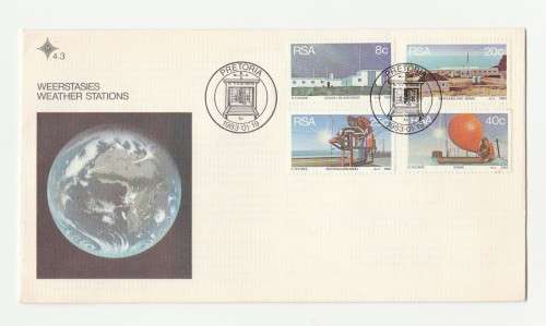1983 RSA South African Weather Stations FDC 4.3 and Block Set