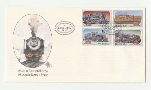 1983 RSA Steam Locomotives FDC 4.4 and Block Set