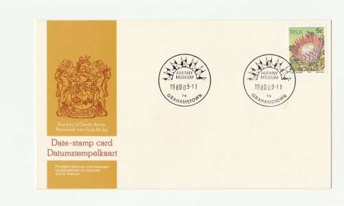 1980 RSA Albany Museum Grahamstown Date-stamp Card