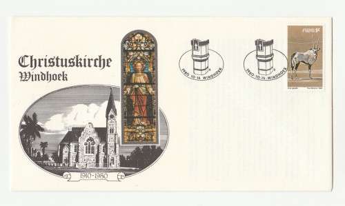 1980 South-West Africa Lutheran Church 70 Years Old Commemorative Cover