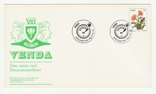 1980 Venda ESSEN 80 3rd International Stamp Fair Date-stamp Card