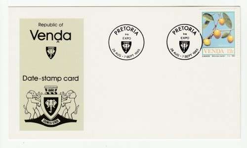 1985 Venda Expo Pretoria Date-stamp Card