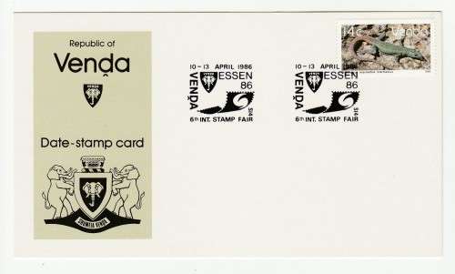 1986 Venda ESSEN 86 6th International Stamp Fair Date-stamp Card