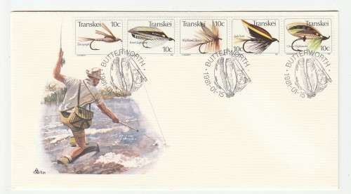 1981 Transkei Fishing Flies Crafted in Transkei FDC 1.21 Starting Tan nymph