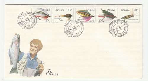 1983 Transkei Fishing Flies Crafted in Transkei FDC 1.29 Starting White Marabou