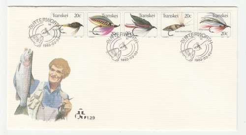 1983 Transkei Fishing Flies Crafted in Transkei FDC 1.29 Starting Mayfly Nymph