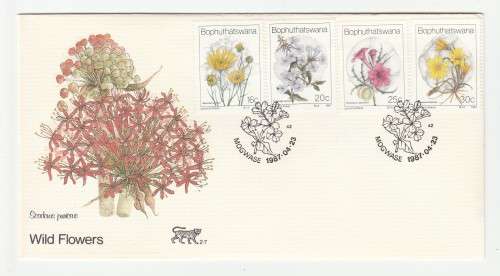 1987 Bophuthatswana Wild Flowers of Bophuthatswana FDC 2.7