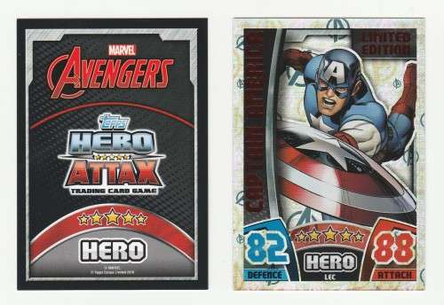 Topps Hero Attax Marvel 2015 - Captain America - Limited Edition