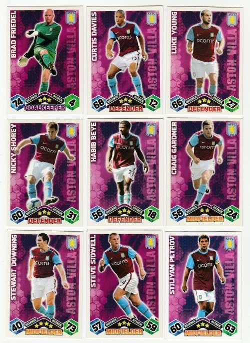 Topps Match Attax PL 2009/2010 - Aston Villa Set