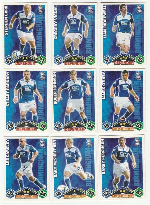 Topps Match Attax PL 2009/2010 - Birmingham City Set