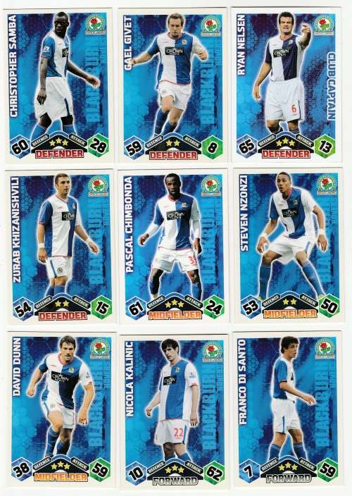 Topps Match Attax PL 2009/2010 - Blackburn Rovers Set