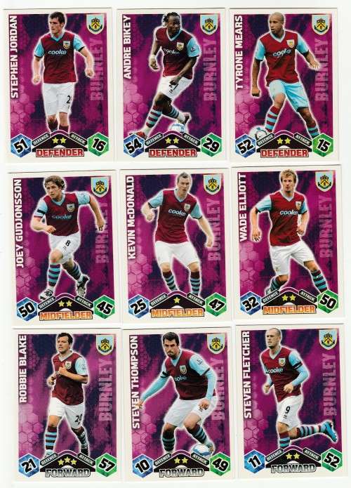 Topps Match Attax PL 2009/2010 - Burnley Set
