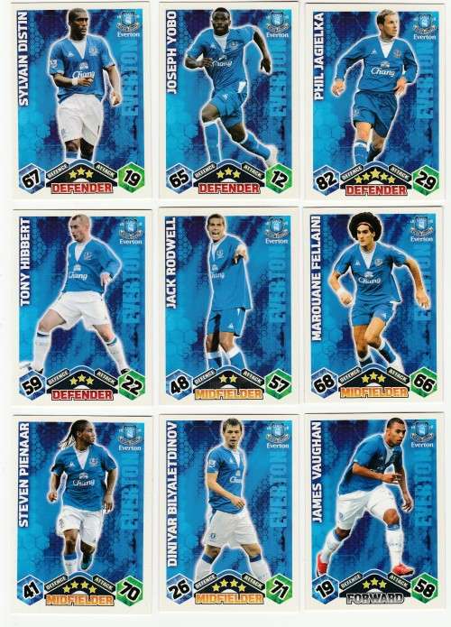Topps Match Attax PL 2009/2010 - Everton Set