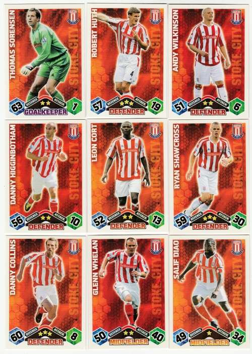 Topps Match Attax PL 2009/2010 - Stoke City Set