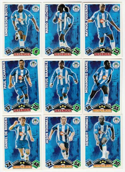 Topps Match Attax PL 2009/2010 - Wigan Athletic Set