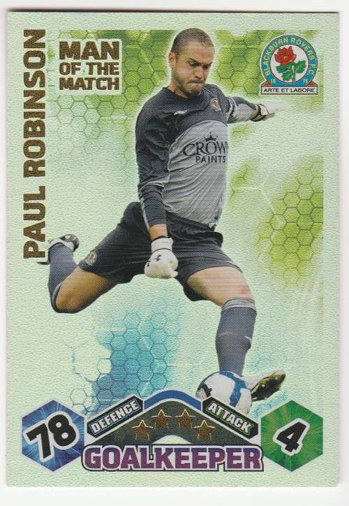 Topps Match Attax PL 2009/2010 - Man of the Match - Paul Robinson (Blackburn Rovers)